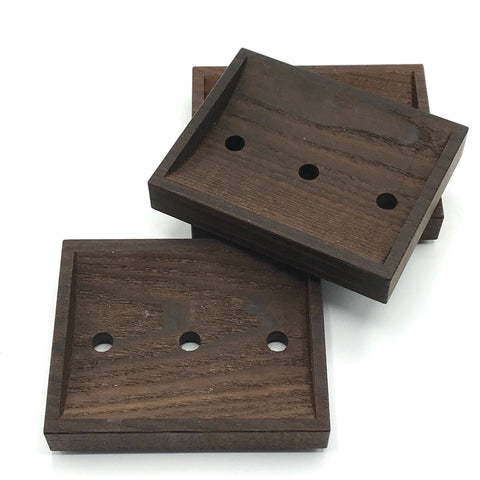 Dark Stain Beechwood Soap Dishes - Bagel&Griff
