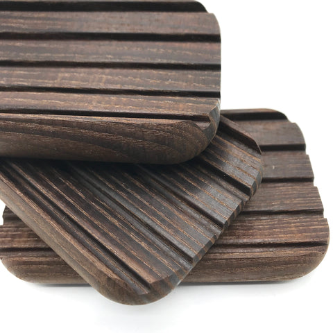 Dark Stain Beechwood Soap Dishes - Bagel&Griff