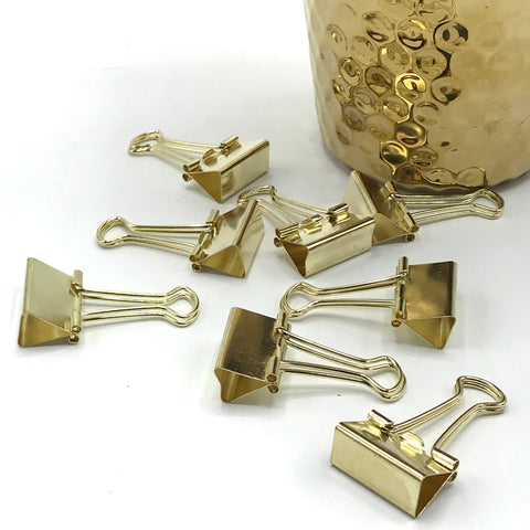 Gold Binder Clips - Bagel&Griff