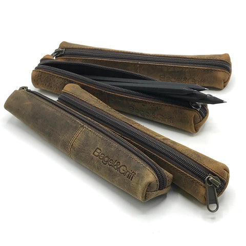Small Leather Pencil Case - Bagel&Griff