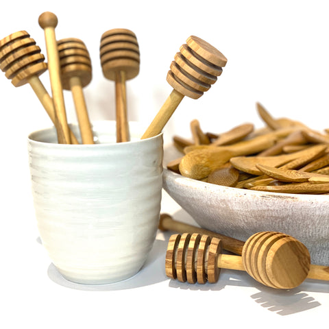 Olive Wood Honey Spoon - Bagel&Griff