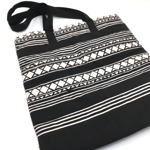 Black&White Cotton Shopper - Bagel&Griff