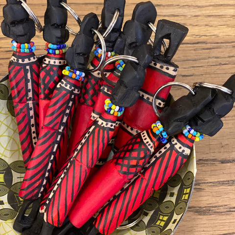 Wooden Masai Key Ring - Bagel&Griff