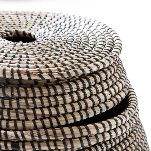 Lidded Seagrass Baskets - Bagel&Griff