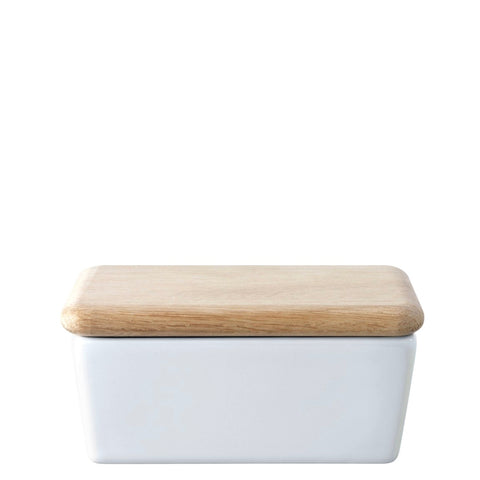 White Ceramic Butter Dish - Bagel&Griff
