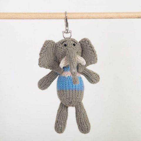 Hand-crocheted knitted animal keyring by Gogo Olive