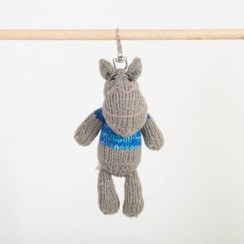 Hand-crocheted knitted animal keyring by Gogo Olive