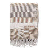 Isnel Natural Stripe Cotton Throw.