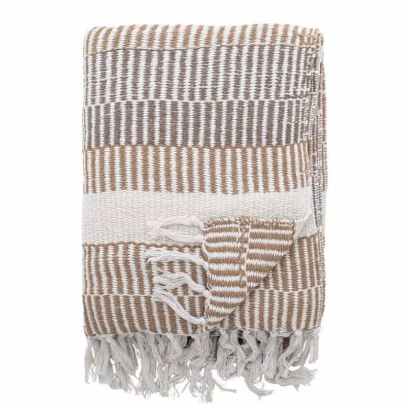 Isnel Striped Cotton Throw