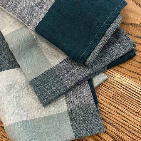 Green Check Tea Towel