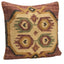 Rust And Olive Jute Cushion