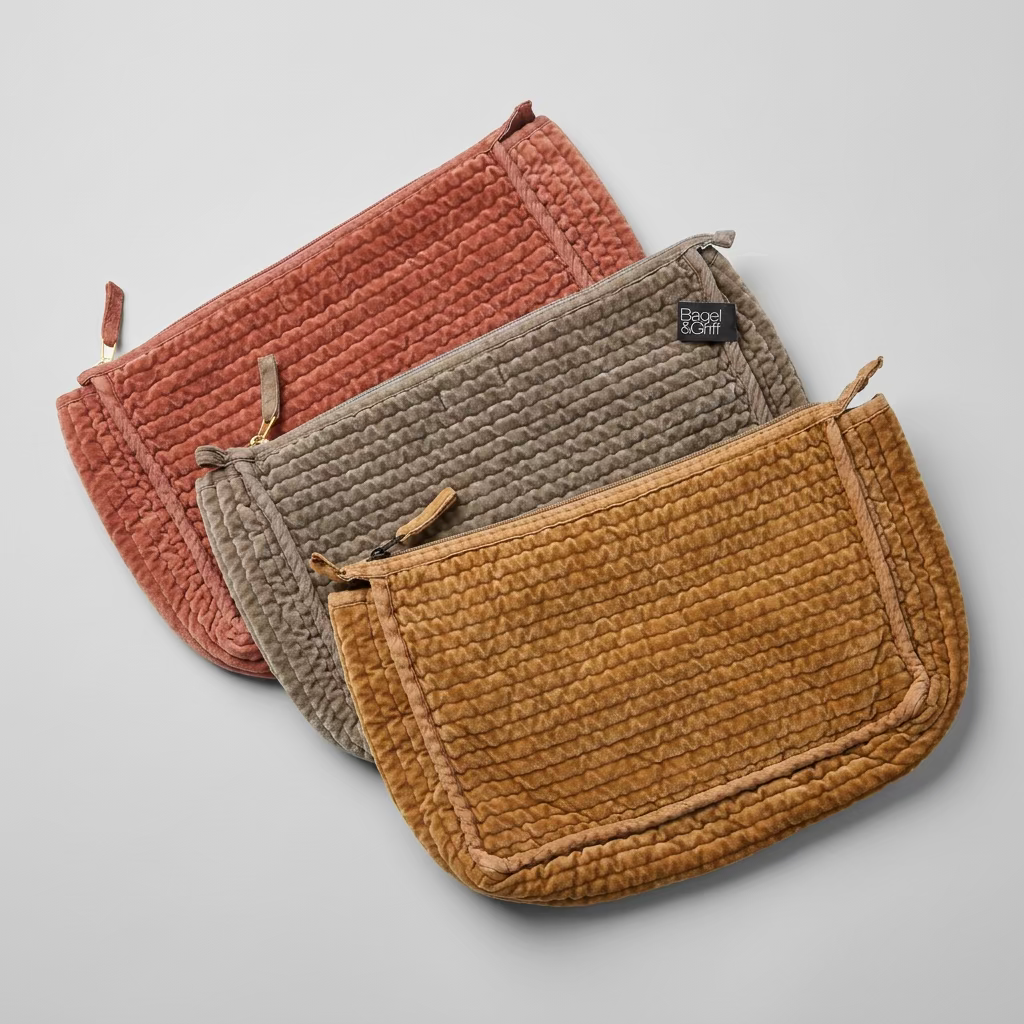 Quilted Zip Bag.