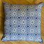 Blue and White Tile Printed Cushion