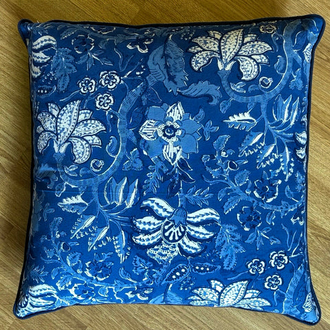 Blue Printed Cushion