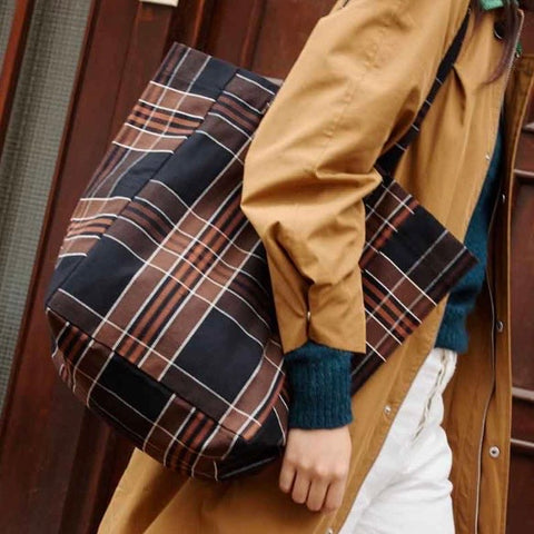 Black Tartan Tote bag