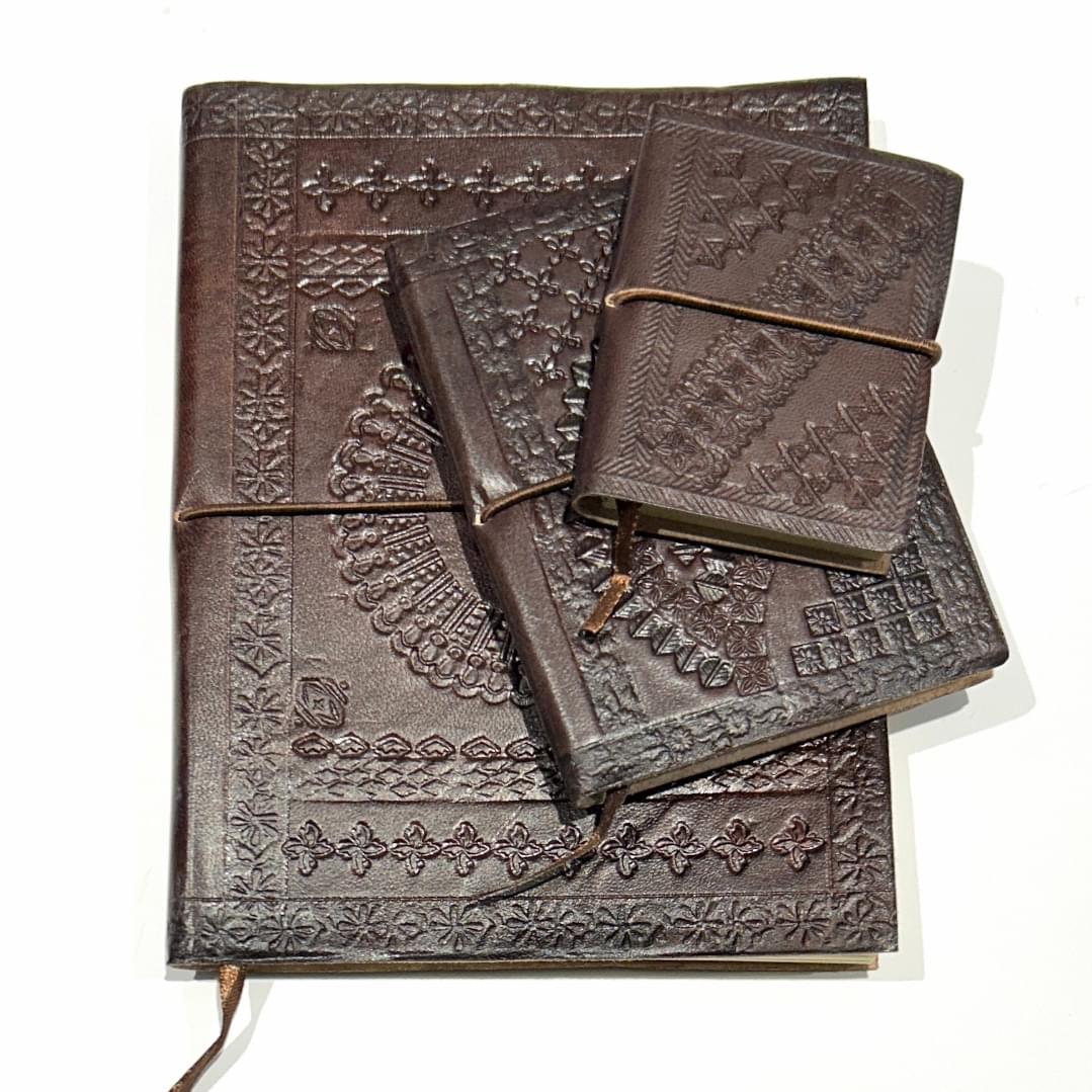 Beautiful embossed leather journal perfect for writing and creativity