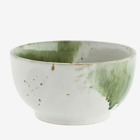 Green Speckled Serving Bowl