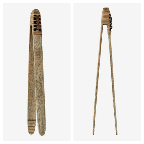 Mango Wood Tongs