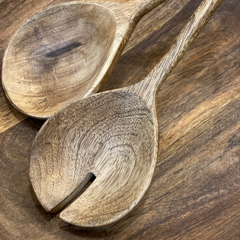 Mango Wood Salad Servers