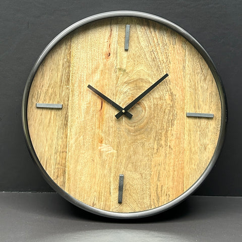 Mango Wood Clock