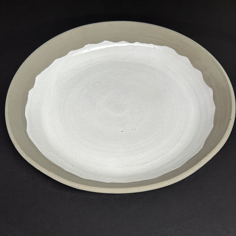 White Crackled Platter