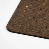 Smoked Rectangle Cork Placemat and Coasters.
