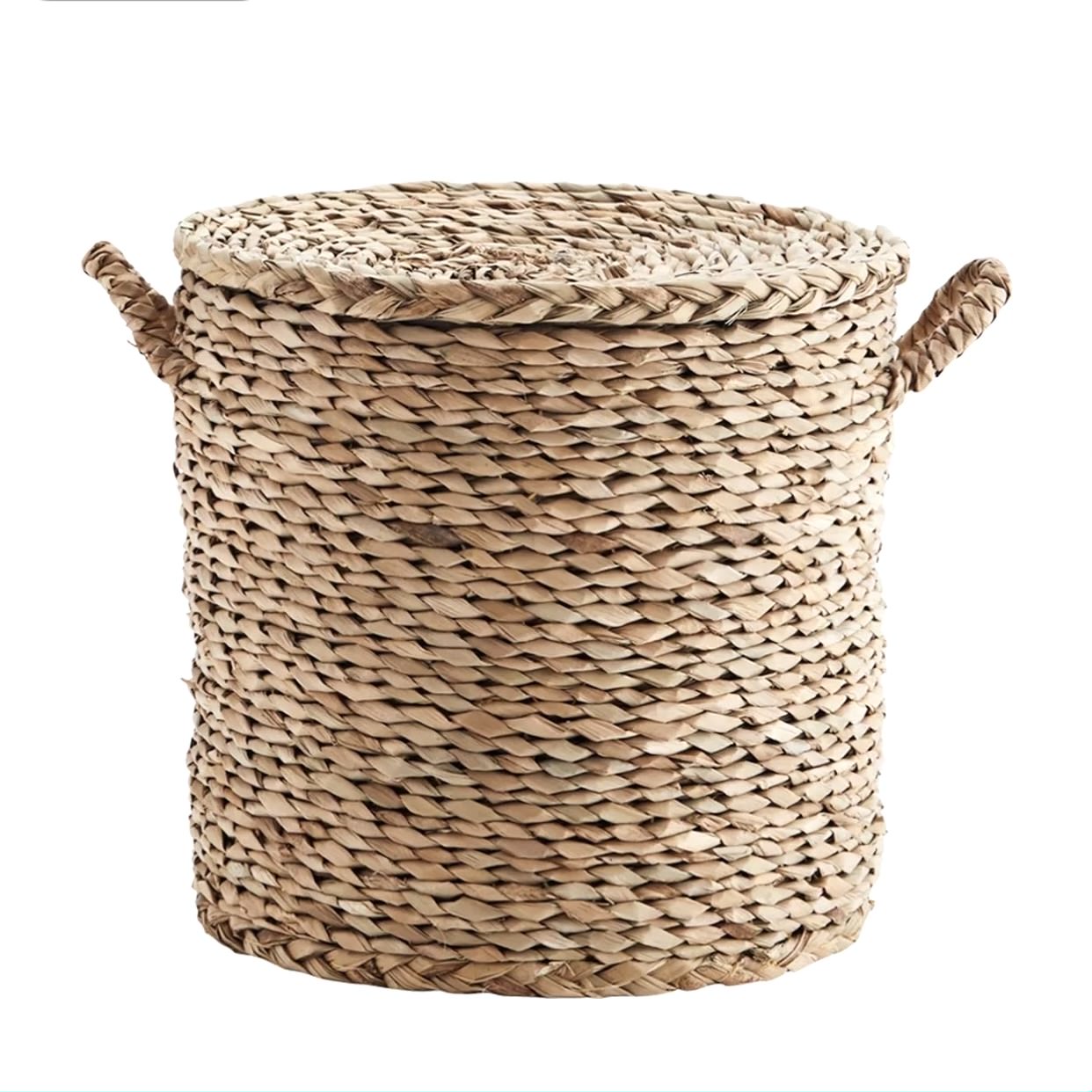 Seagrass Lidded Basket - Bagel&Griff