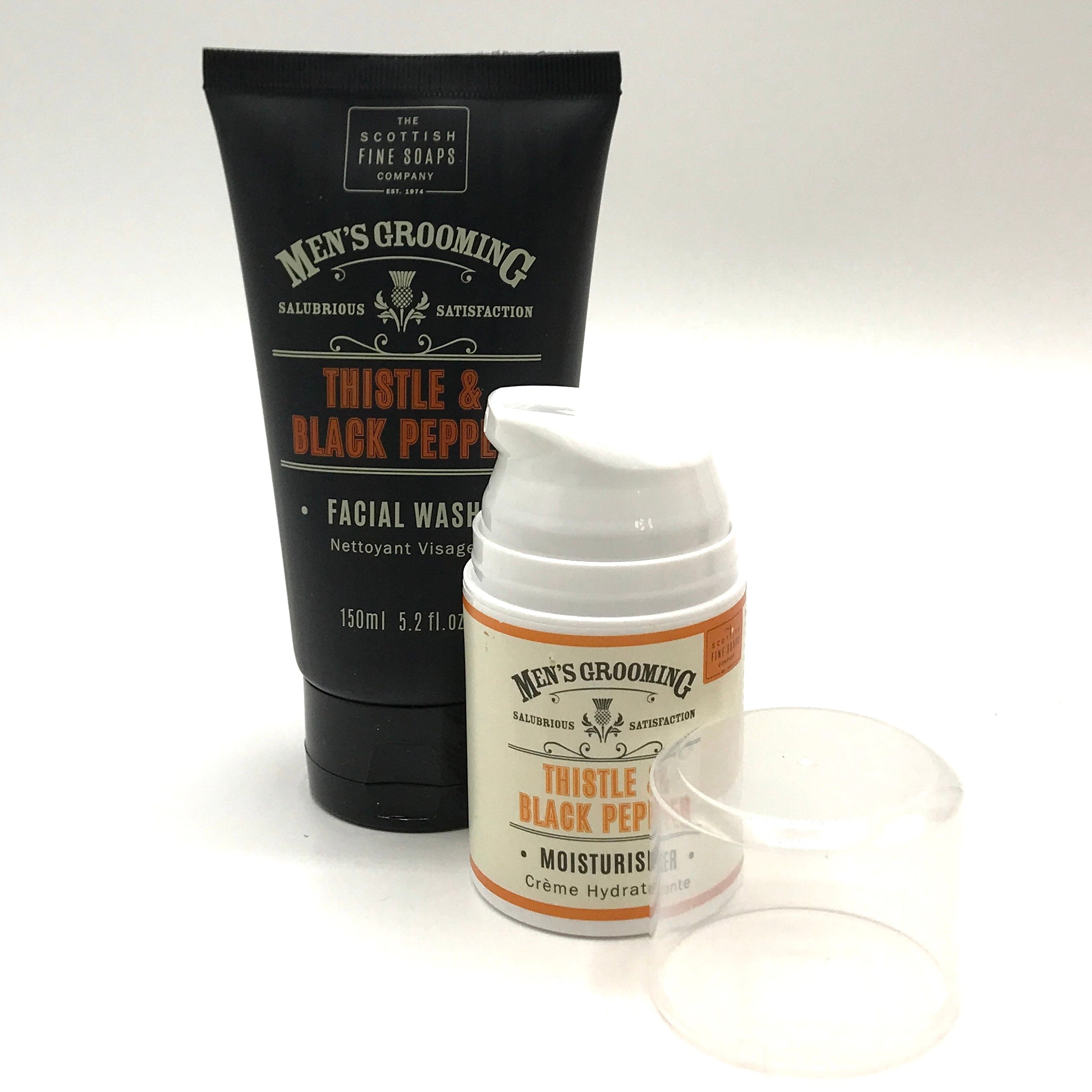 Men's Grooming Thistle and Black Pepper Face Moisturiser - Bagel&Griff