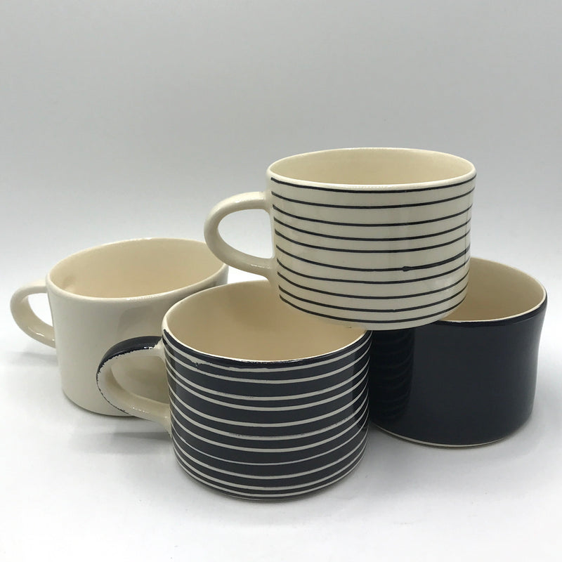 Navy Portuguese Ceramic Mugs - Bagel&Griff