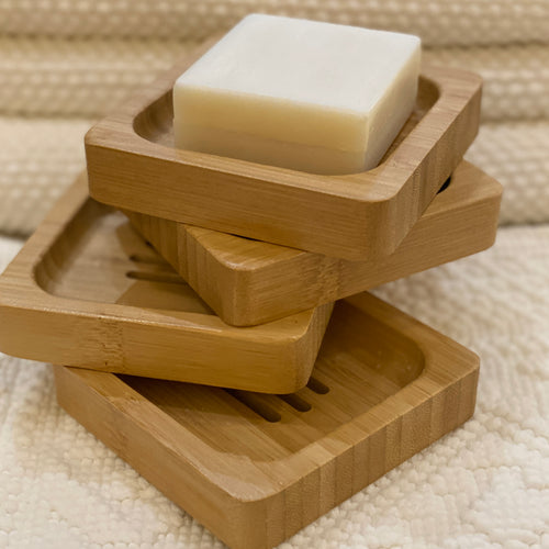 Square Bamboo Soap Dish - Bagel&Griff