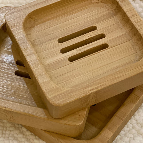 Square Bamboo Soap Dish - Bagel&Griff