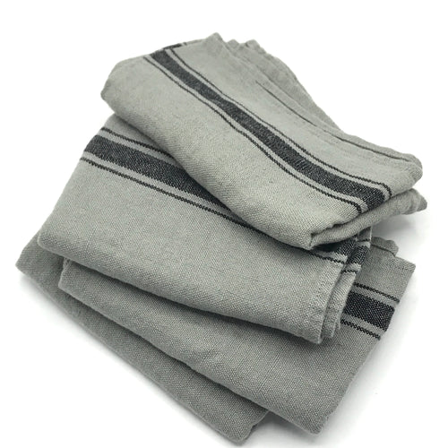 Pale Grey Linen Tea Towel - Bagel&Griff