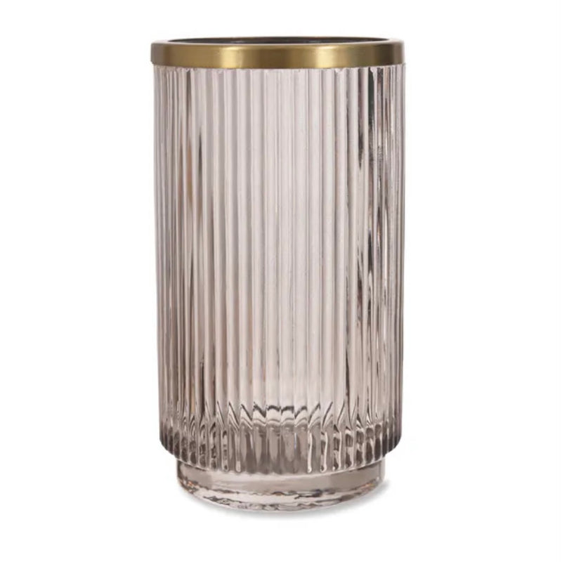 Ribbed Glass Toothbrush Holder - Bagel&Griff