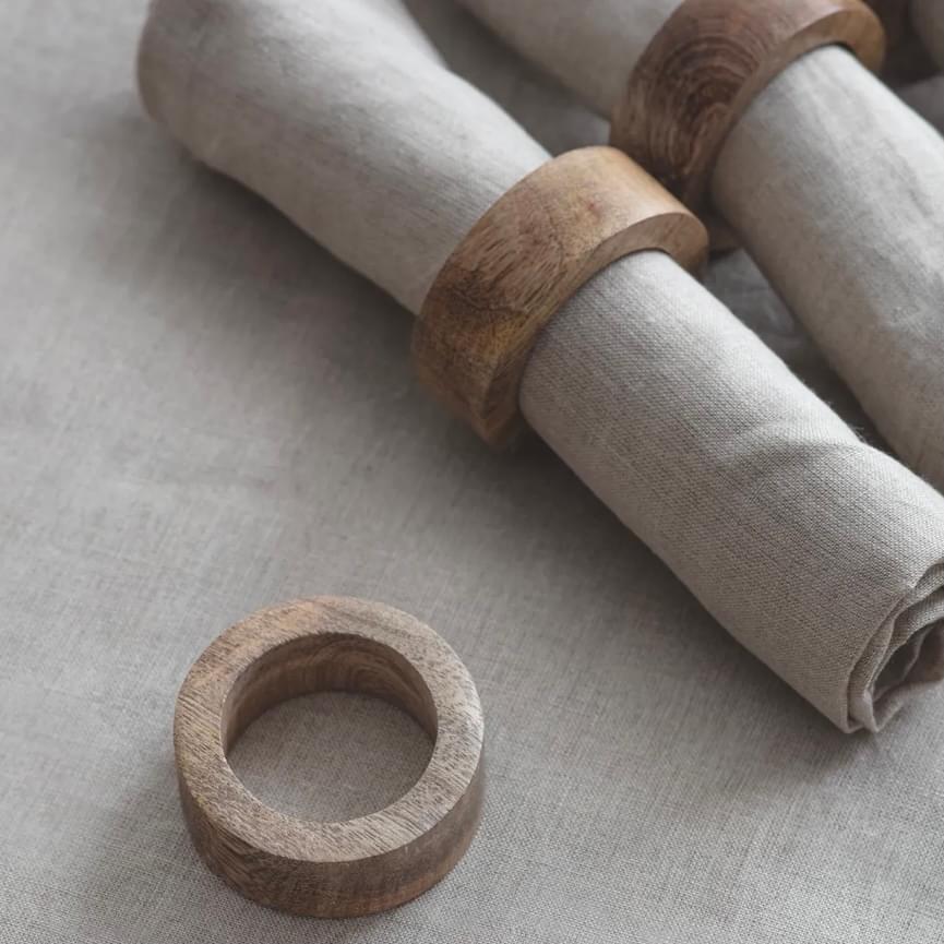 Mango Wood Napkin Rings - Bagel&Griff