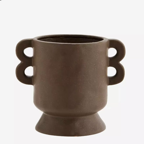 Dark Brown Stoneware Vase - Bagel&Griff