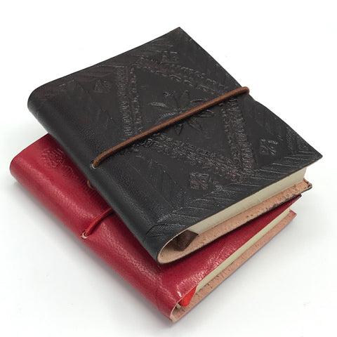 Small Embossed Leather Journals - Bagel&Griff