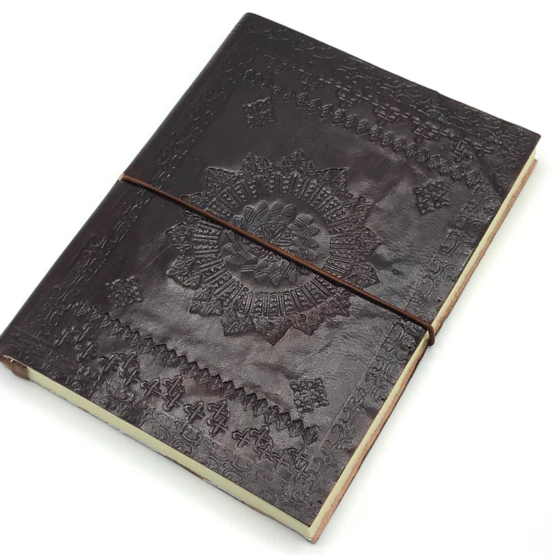 Large Embossed Leather Journal - Bagel&Griff