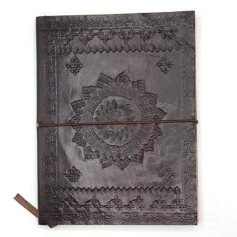 Large Embossed Leather Journal - Bagel&Griff