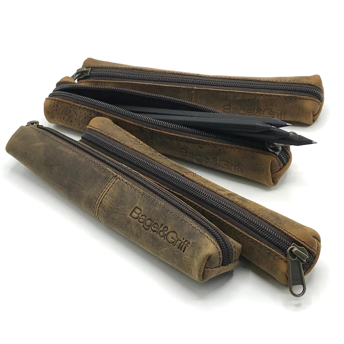 Small Leather Pencil Case - Bagel&Griff
