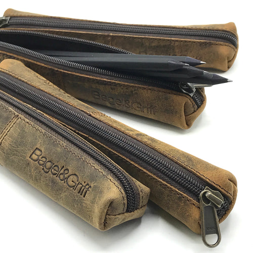 Small Leather Pencil Case - Bagel&Griff