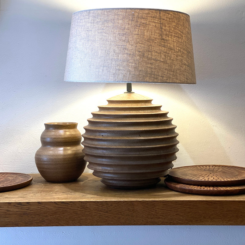 Carved Wooden Lamp - Bagel&Griff