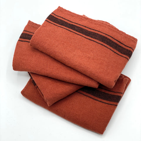 Rust Linen Tea Towel - Bagel&Griff