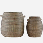 Lidded Seagrass Baskets - Bagel&Griff